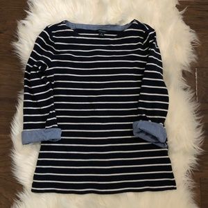 Blue 3/4 Sleeve Blouse